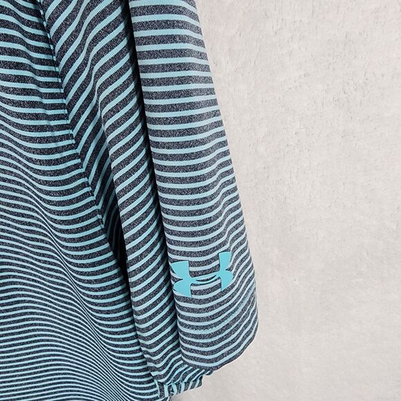 2 Under Armour Golf Polo Shirts Men L Loose Fit Heatgear Stonecreek Logo Green - Picture 5 of 12